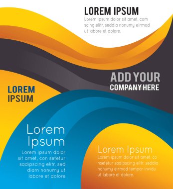 Profesyonel iş tasarım şablonu ya da kurumsal afiş tasarımı. Dergi kapağı, yayıncılık ve baskı sunumu. Soyut vektör arkaplanı.