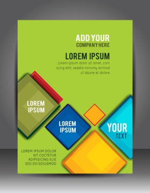 Soyut iş geçmişi. Broşür veya el ilanı şablonu.