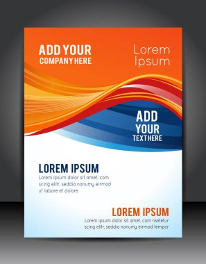 İş afişi, dergi kapağı, tasarım şablonu sunumu