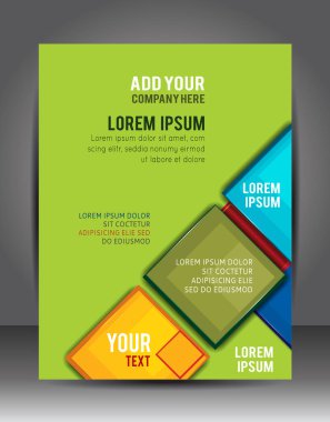 Soyut iş geçmişi. Broşür veya el ilanı şablonu.