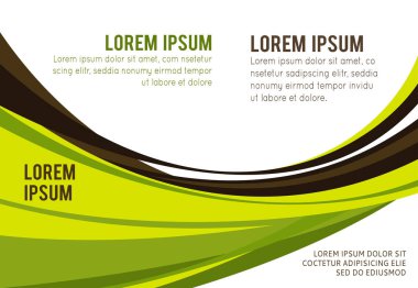 Dalgalı renkli arkaplan - broşür tasarımı