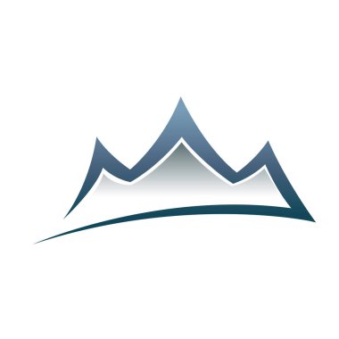 Beyaz arkaplanda izole edilmiş dağ simgesi - biçimlendirilmiş resim.