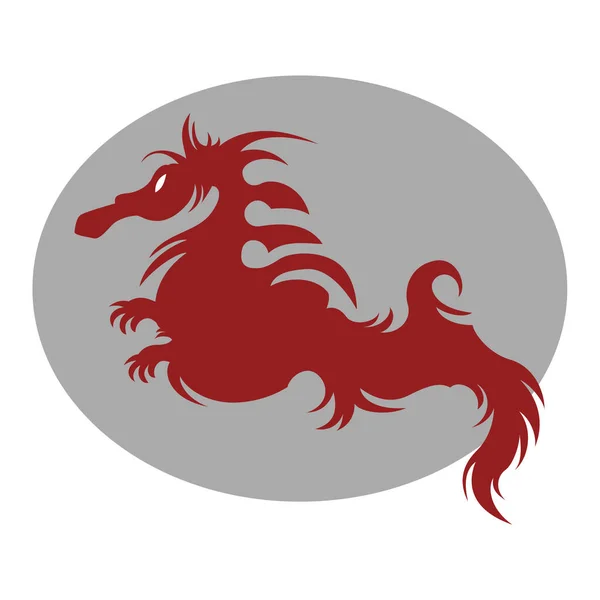 Ejderha Sembolü Amblem Tasarımı Ayrıca Bir Logo Fikri — Stok fotoğraf