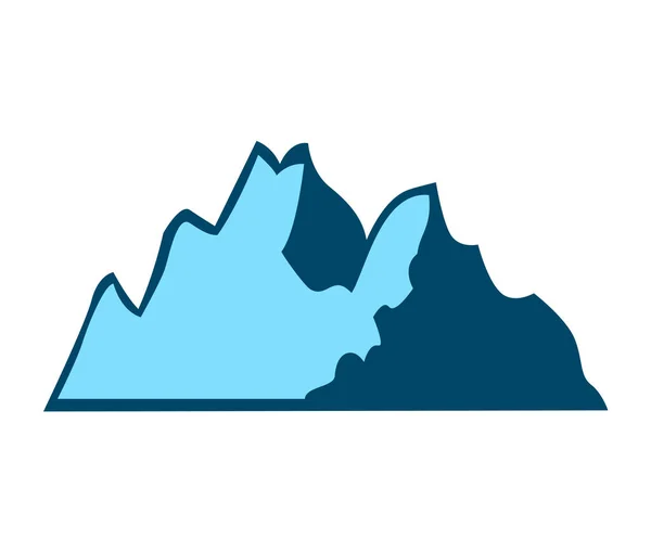 Mountain Ikon Isolerad Vit Bakgrund Stiliserad Bild — Stockfoto