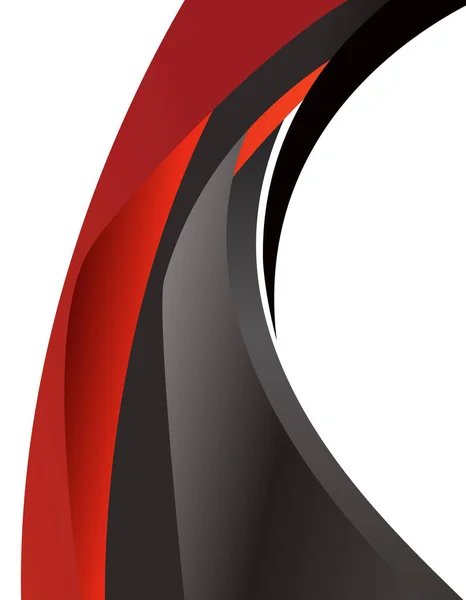 Abstraktní Černé Červené Pozadí Vlnou Brožura Design Nebo Leták — Stock fotografie