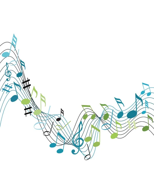 Music notes on a solide white background