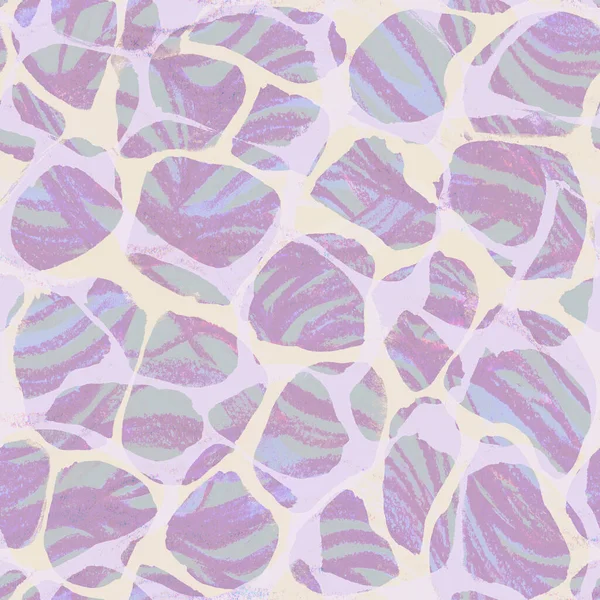animalistic pastel seamless pattern with giraffe skin pattern drawn in watercolor