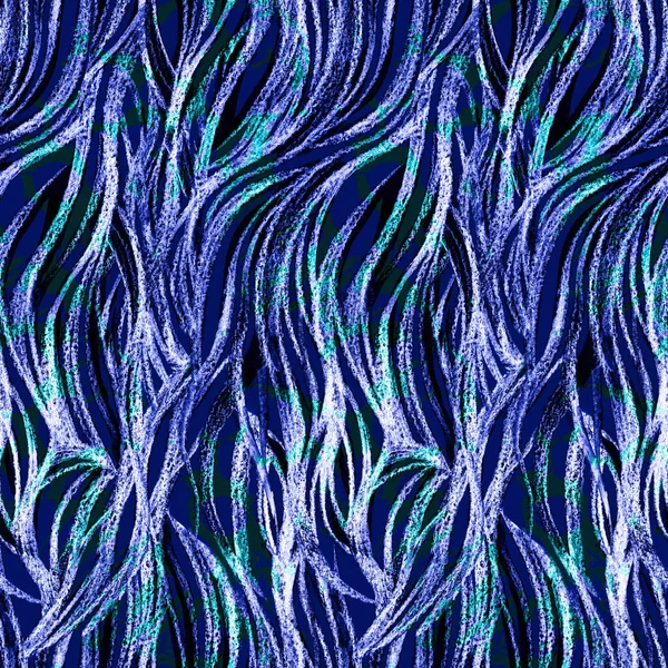 Padrão sem costura azul escuro abstrato com ondas de luz verticais — Fotografia de Stock