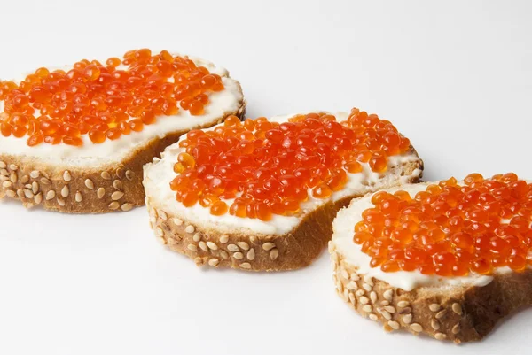 Sandwich with caviar — Stock Photo, Image