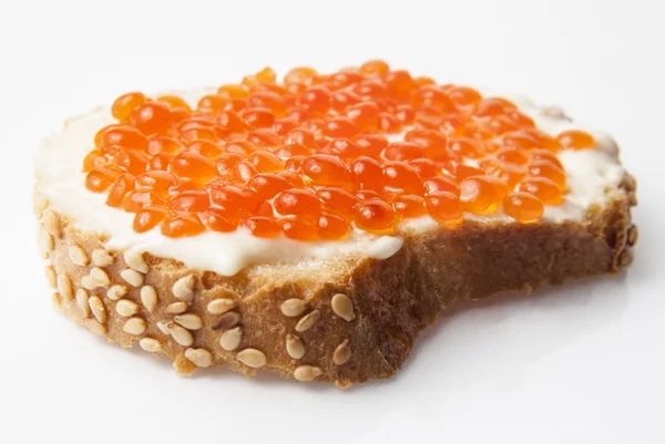 Sandwich with caviar — Stock Photo, Image