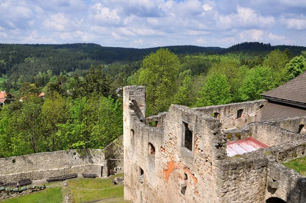 Stare ruiny w południe Czech tne. — Zdjęcie stockowe