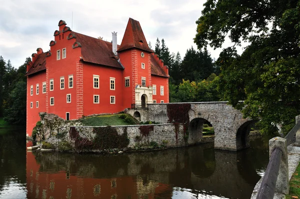 Romantic Red Chateau — Stock Photo, Image