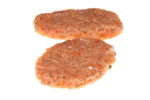 Two salmon hamburgers — Stock Photo, Image