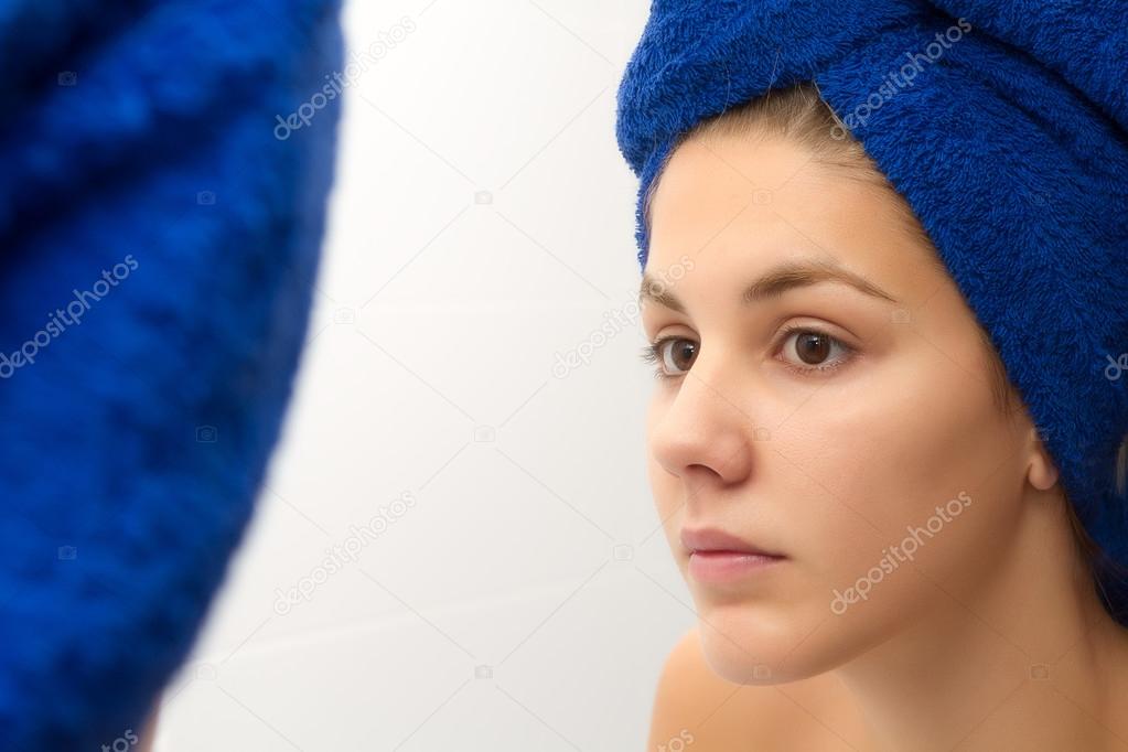 Woman with a towel