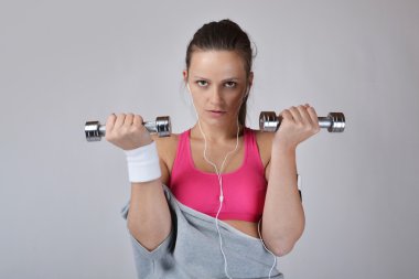 Güzel fitness kadını.