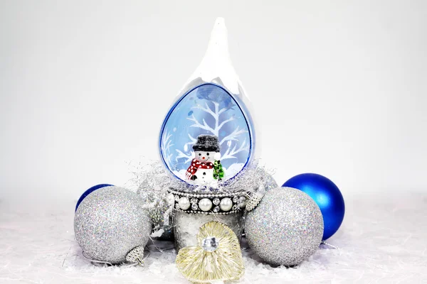 Cute snowman typical christmas decoration Royalty Free Stock Images