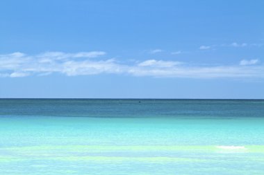 güzel manzara plaj ve masmavi okyanus