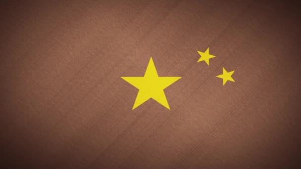 Bandiera cinese — Video Stock