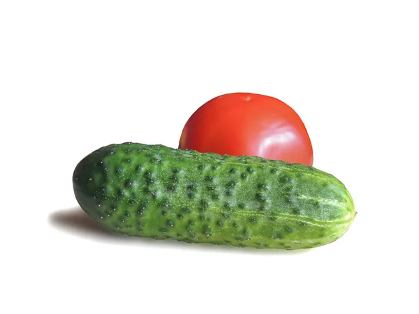 Isolierung von Tomatengurken — Stockfoto