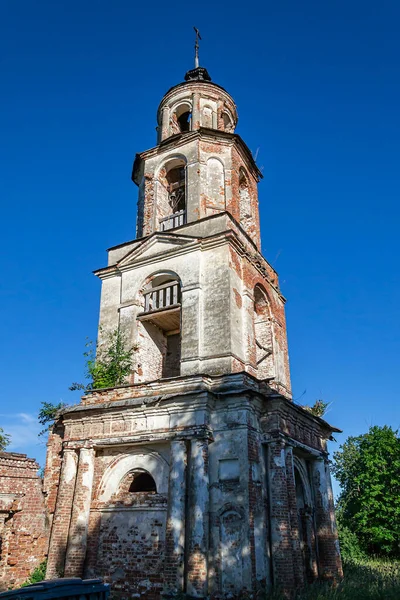 Ancien Clocher Orthodoxe Faisant Partie Complexe Temple Village Sumarokovo Province — Photo