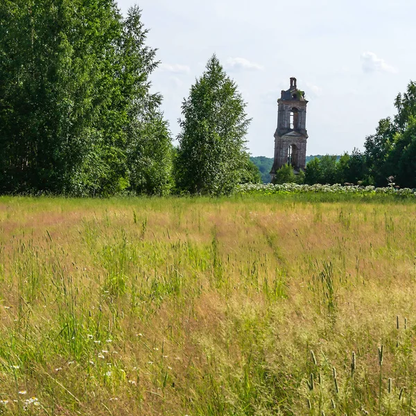 Landscape Old Abandoned Orthodox Church Khripeli Village Kostroma Province Russia Royalty Free Stock Photos