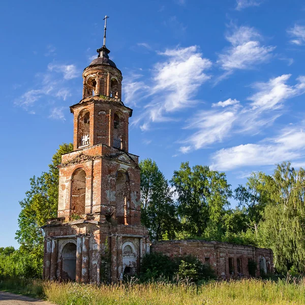 Alte Orthodoxe Kirche Russlands Tempelkomplex Des Dorfes Sumarokovo Provinz Kostroma — Stockfoto