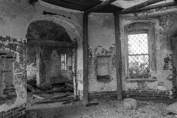 Intérieur Temple Abandonné Temple Village Loujki Province Kostroma Russie Année — Photo