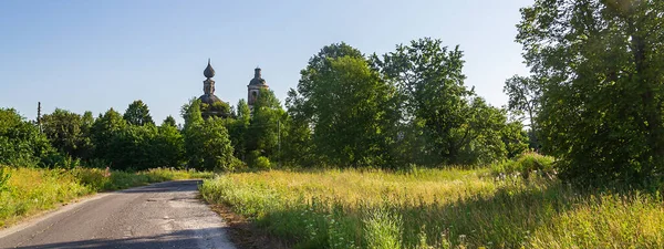 Verlaten Orthodoxe Kerklandschap Kerk Van Het Dorp Pavlovskoye Provincie Kostroma — Stockfoto