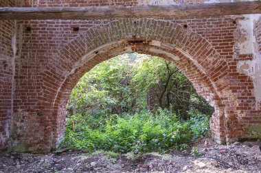 Rusya 'nın Kostroma ilinin Borodatov köyünün tapınağı olan terk edilmiş bir Ortodoks kilisesinin içinde. İnşaat yılı 1819. Şu anda tapınak terk edilmiş durumda..