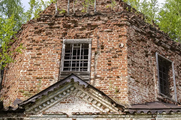 Abandoned Orthodox Church Pokrovskaya Church Letter River Kostroma Province Russia — Stock Photo, Image