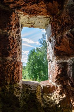 Rusya 'nın Kostroma eyaletindeki Letter River' daki Pokrovskaya Kilisesi 'nde terk edilmiş bir Ortodoks kilisesinin içinde. İnşaat yılı 1792. Şu anda tapınak terk edilmiş durumda..