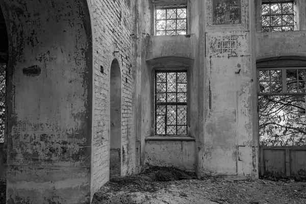 Interior Uma Igreja Ortodoxa Abandonada Templo Aldeia Pavlovskoye Província Kostroma — Fotografia de Stock