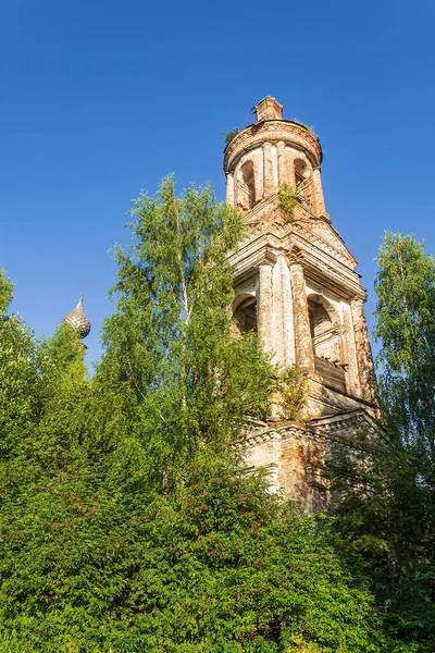 Destroyed Orthodox Church Church Village Pavlovskoye Kostroma Province Russia Year — Stock Photo, Image
