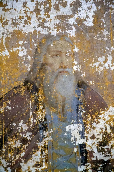 Pittura Delle Pareti Una Chiesa Ortodossa Abbandonata Chiesa Del Villaggio — Foto Stock