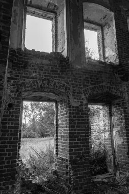 Rusya 'nın Kostroma ilinin Borodatov köyünün tapınağı olan terk edilmiş bir Ortodoks kilisesinin içinde. İnşaat yılı 1819. Şu anda tapınak terk edilmiş durumda..