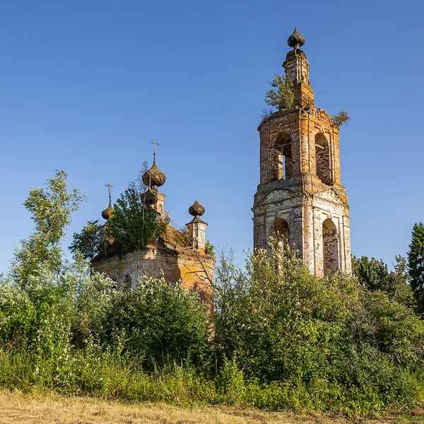 Verlassene Orthodoxe Kirche Kirche Des Dorfes Spasskoje Provinz Kostroma Russland — Stockfoto