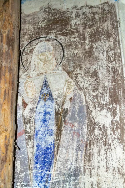 Fresco Muren Van Een Verlaten Orthodoxe Kerk Kerk Van Het — Stockfoto