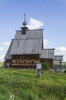 1700 yılında Rusya 'nın Volga Nehri' ndeki Ples kasabasındaki Bilyukovo köyünün Diriliş Kilisesi, İvanovo inşaat yılı 1700.