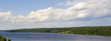 Volga nehri üzerindeki Ples şehrinin manzarası