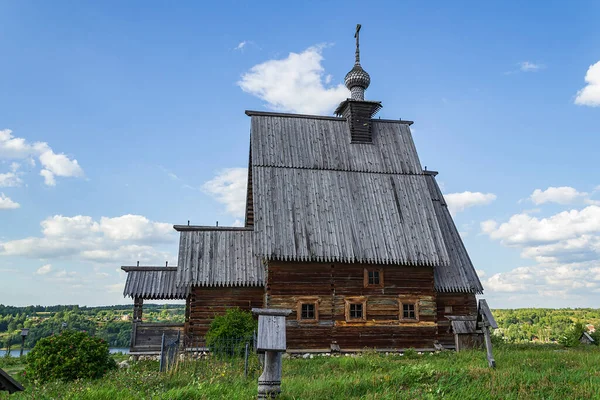 Återuppståndelse Kyrkan Byn Bilyukovo Staden Ples Floden Volga Ryssland Ivanovo — Stockfoto