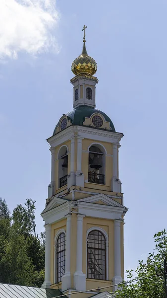 Bell Tower Resurrection Church Town Ples Volga River Russia Ivanovo — Stock Photo, Image