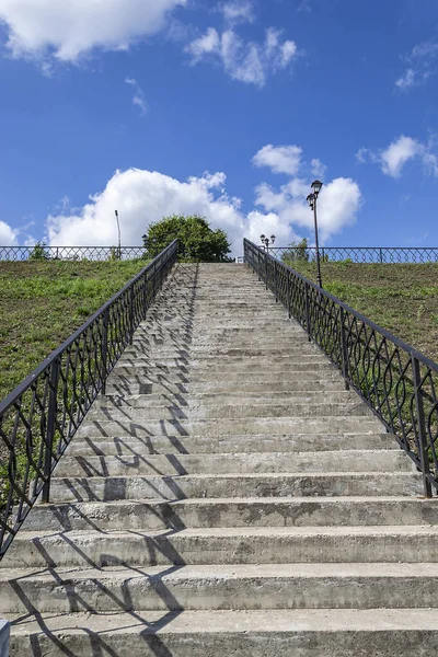 Stone Gray Staircase Leading — Stock Photo, Image