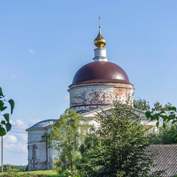 Dome Orthodox Church Cross Cathedral Nicholas Wonderworker Myshkin Yaroslavl Region — Stock Photo, Image