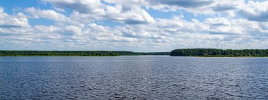 Yaz manzarası Volga nehri, Myshkin şehri