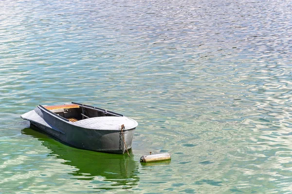 Iron Small Boat Anchored Water — Stock Photo, Image