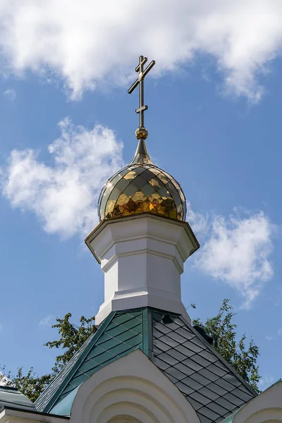 Kupolen Kapellet Med Ett Kors Kapellet Nicholas Undergöraren Myshkin Yaroslavl — Stockfoto