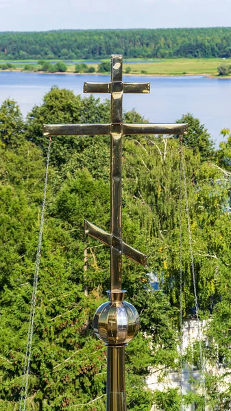 Σταυροί Της Ορθόδοξης Εκκλησίας Καθεδρικός Ναός Κοίμησης Της Θεοτόκου Myshkin — Φωτογραφία Αρχείου