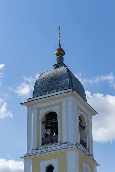 Campanário Igreja Ortodoxa Catedral Assunção Myshkin Região Yaroslavl Rússia — Fotografia de Stock