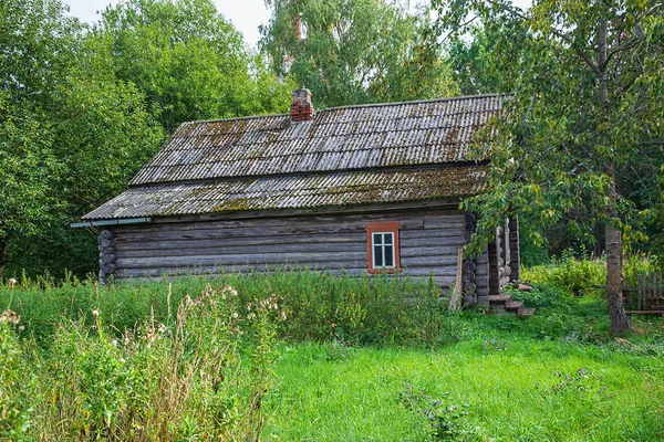 Maisons Détruites Dans Village Abandonné Région Kostroma Russie — Photo
