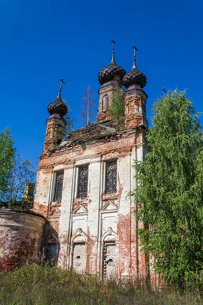 Igreja Ortodoxa Abandonada Tratado Arseniev Sloboda Região Kostroma Rússia Ano — Fotografia de Stock